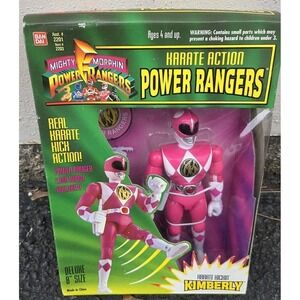 1994 Bandai Power Ranger Karate Action Kimberly Figure VTG w/Karate Kick SEALED!
